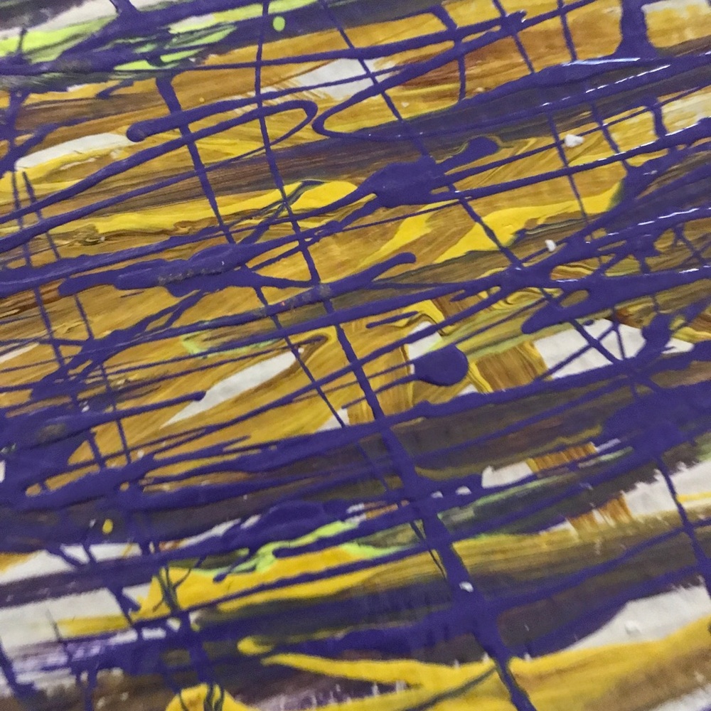 Colorful Abstract Hand Design & Hand Painted Plate - Picture 2 of 15